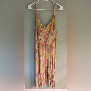 Torrid size3 yellow flowing Dress with pockets